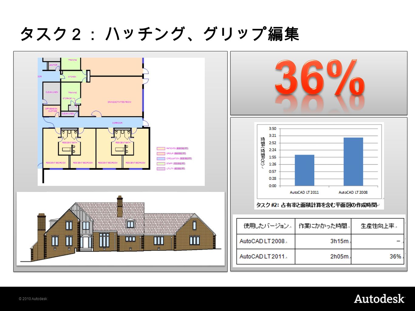 2010 Autodesk 生産性 44% アップの AutoCAD LT 2011 で図面作成 