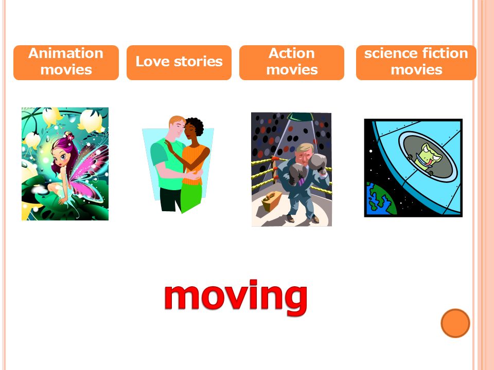 Animation movies Love stories Action movies science fiction movies