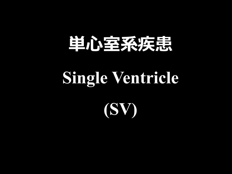単心室系疾患 Single Ventricle (SV)