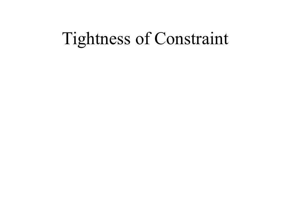 Tightness of Constraint